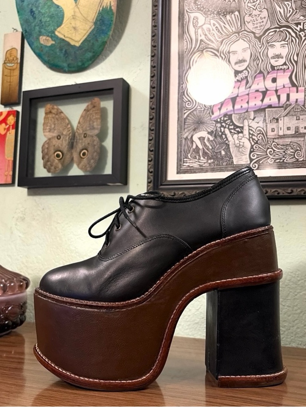 ⚡️RARE Vintage Jeffrey Campbell Handmade Havana Last Platform Oxfords⚡️